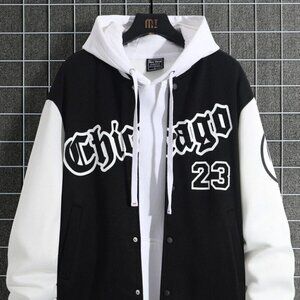 Black Mens Chicago Bomber Jacket